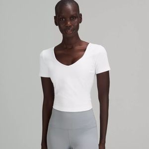 White Lululemon Alight T-shirt